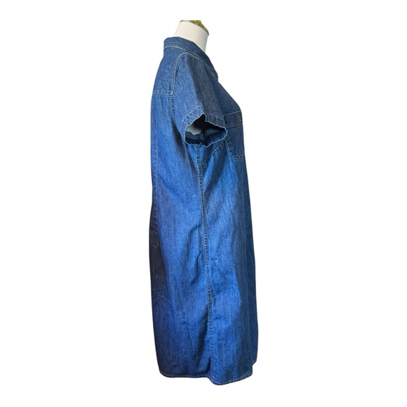 Liz Claiborne Blue Midi Denim Dress Medium 10 - Picture 6 of 7